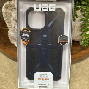 UAG Blue Monarch Leather Series iPhone 12 Pro Max Phone Case